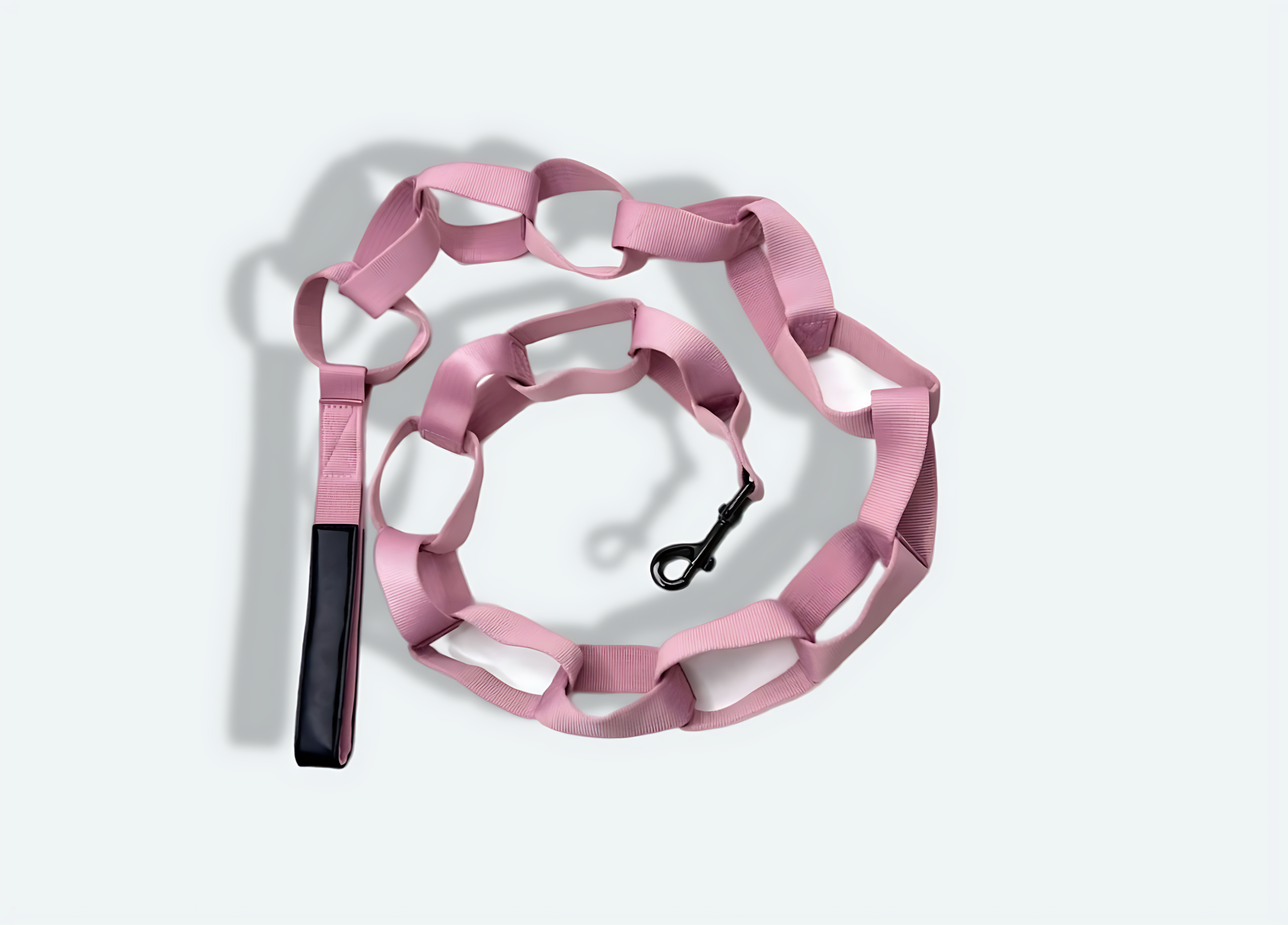 Adjustable Multi-Loop Dog Leash – Rose Pink